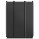 For-iPad-Pro-12.9-(2022)-/-(2021)-/-(2020)-/-(2018)-PU-Leather-Stable-Tri-fold-Stand-Stand-Tablet-Flip-Case-[with-Pen-Slot]-Black