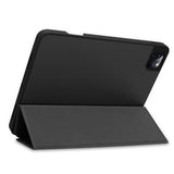 For-iPad-Pro-12.9-(2022)-/-(2021)-/-(2020)-/-(2018)-PU-Leather-Stable-Tri-fold-Stand-Stand-Tablet-Flip-Case-[with-Pen-Slot]-Black