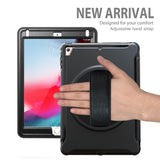 360-Degree-Rotable-TPU-+-PC-Tablet-Case-with-Kickstand-and-Adjustable-Hand-Strap-for-iPad-9.7-(2018)-/-9.7-(2017)-/-Air-/-Air-2/-Pro-9.7-(2016)-Black