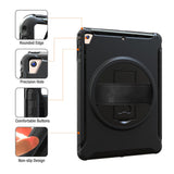 360-Degree-Rotable-TPU-+-PC-Tablet-Case-with-Kickstand-and-Adjustable-Hand-Strap-for-iPad-9.7-(2018)-/-9.7-(2017)-/-Air-/-Air-2/-Pro-9.7-(2016)-Black