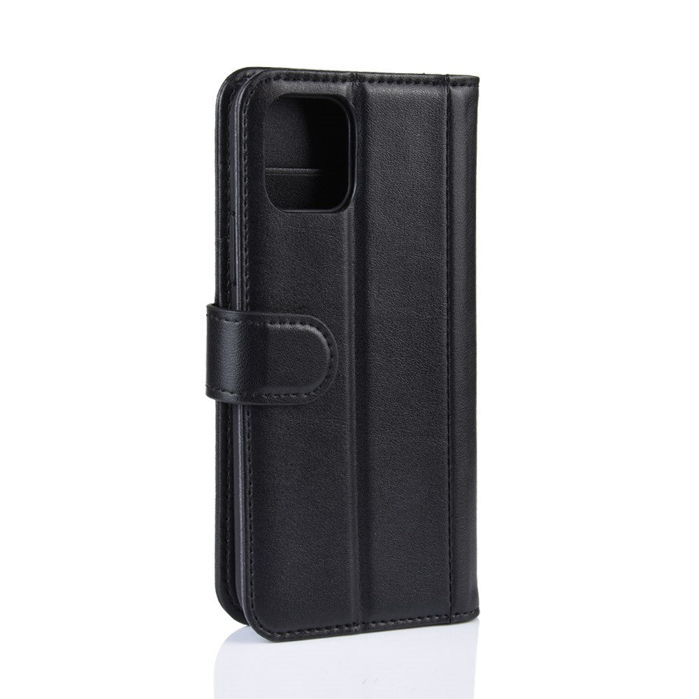 For-iPhone-11-Phone-Cases-Genuine-Split-Leather-Wallet-Mobile-Cover-Stand-Black