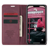CASEME-013-Series-Auto-absorbed-Flip-Leather-Wallet-Case-for-iPhone-11-6.1-inch-(2019)-Wine-Red