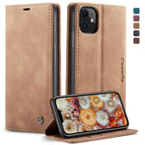 CASEME-013-Series-Auto-absorbed-Flip-Leather-Wallet-Case-for-iPhone-11-6.1-inch-(2019)-Brown