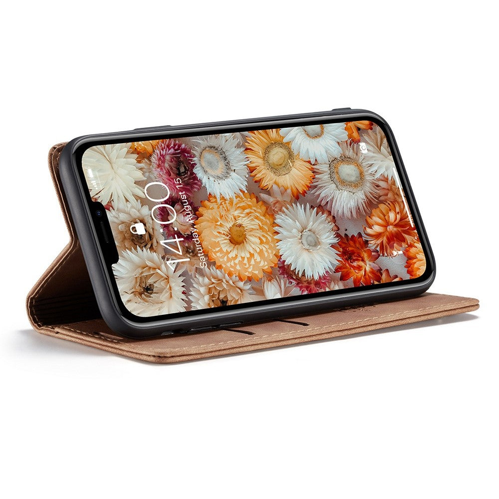 CASEME-013-Series-Auto-absorbed-Flip-Leather-Wallet-Case-for-iPhone-11-6.1-inch-(2019)-Brown