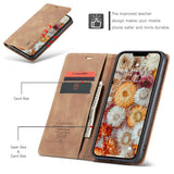 CASEME-013-Series-Auto-absorbed-Flip-Leather-Wallet-Case-for-iPhone-11-6.1-inch-(2019)-Brown