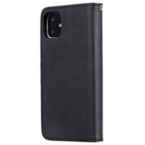 For-iPhone-11-Case-2-in-1-Detachable-Magnetic-Leather-Wallet-Mobile-Cover-with-Strap-Black