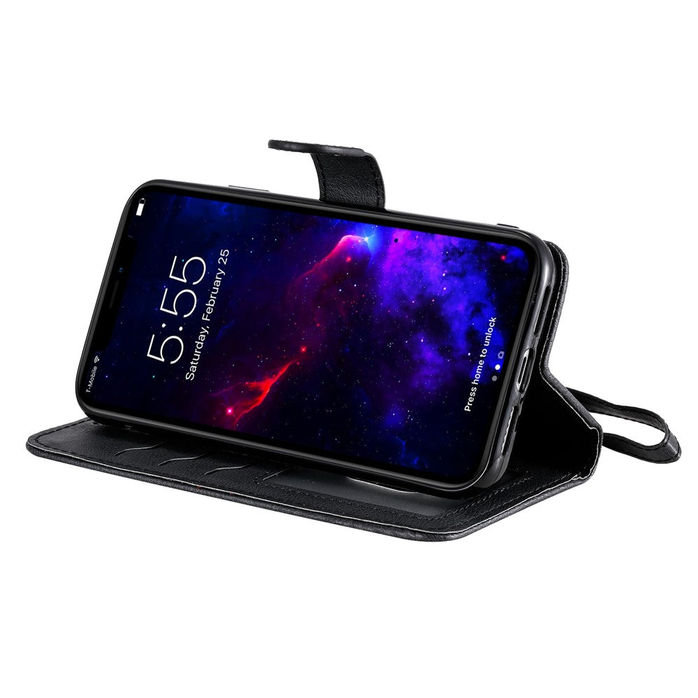 For-iPhone-11-Case-2-in-1-Detachable-Magnetic-Leather-Wallet-Mobile-Cover-with-Strap-Black