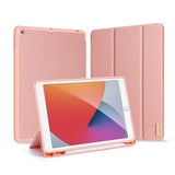 DUX-DUCIS-DOMO-Series-for-iPad-10.2-(2021)-/-(2020)-/-(2019)-Case-Tri-Fold-Stand-PU-Leather-Smart-Tablet-Cover-Rose-Gold