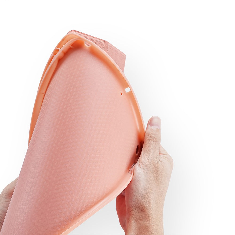 DUX-DUCIS-DOMO-Series-for-iPad-10.2-(2021)-/-(2020)-/-(2019)-Case-Tri-Fold-Stand-PU-Leather-Smart-Tablet-Cover-Rose-Gold