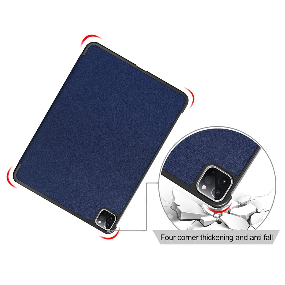 PU-Leather-Tri-Fold-Stand-Tablet-Case-for-iPad-Air-11-(2025)-/-(2024)-/-Air-(2020)-/-Air-(2022)-/-Pro-11-inch-(2022)-/-(2021)-/-(2020)-Blue