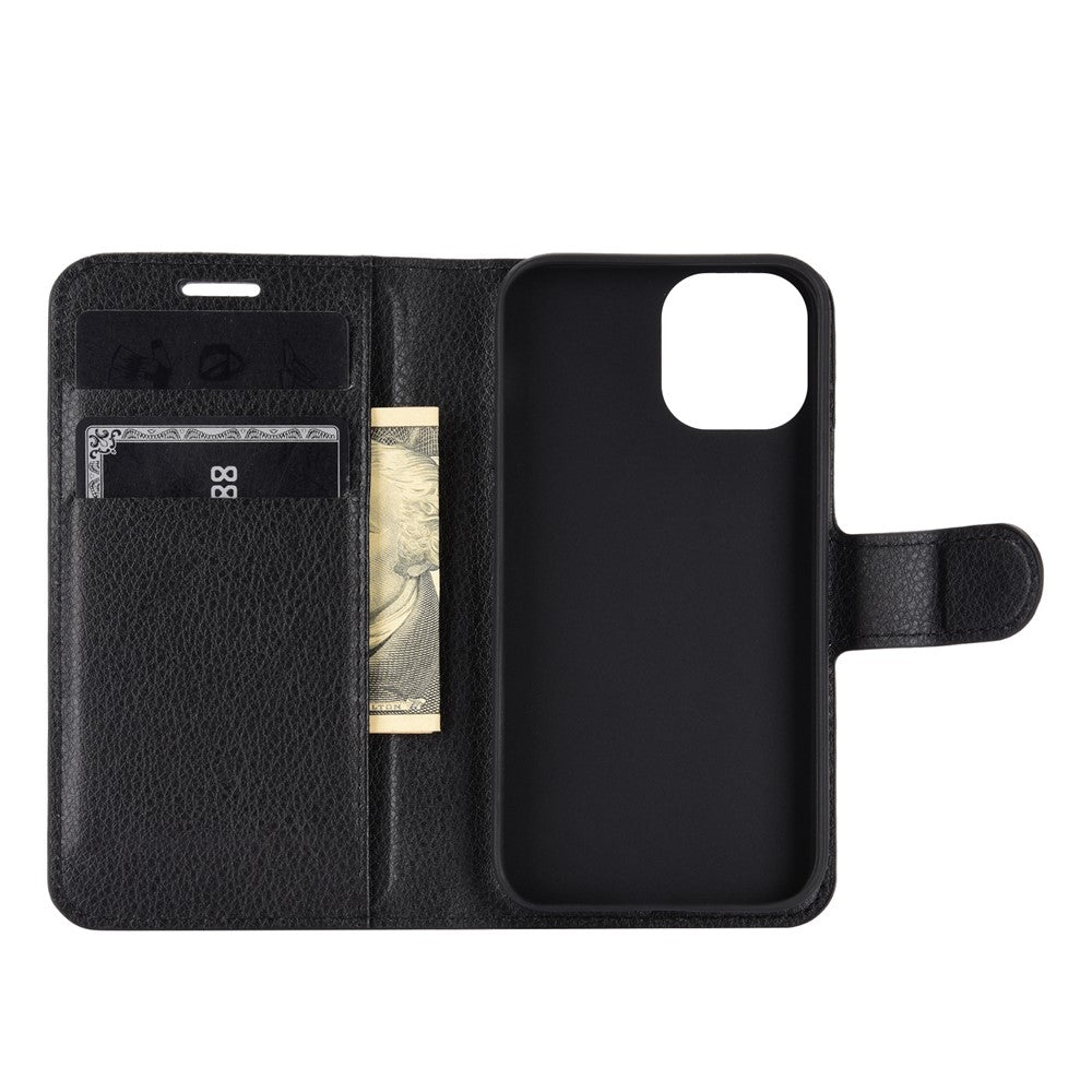 Litchi-Texture-Wallet-Stand-Leather-Phone-Cover-for-iPhone-12-mini-Mobile-Phone-Accessories-Black