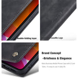 CASEME-013-Series-For-iPhone-12-Pro-/-12-Auto-Absorbed-Leather-Stand-Cover-Flip-Shell-with-Wallet-Black