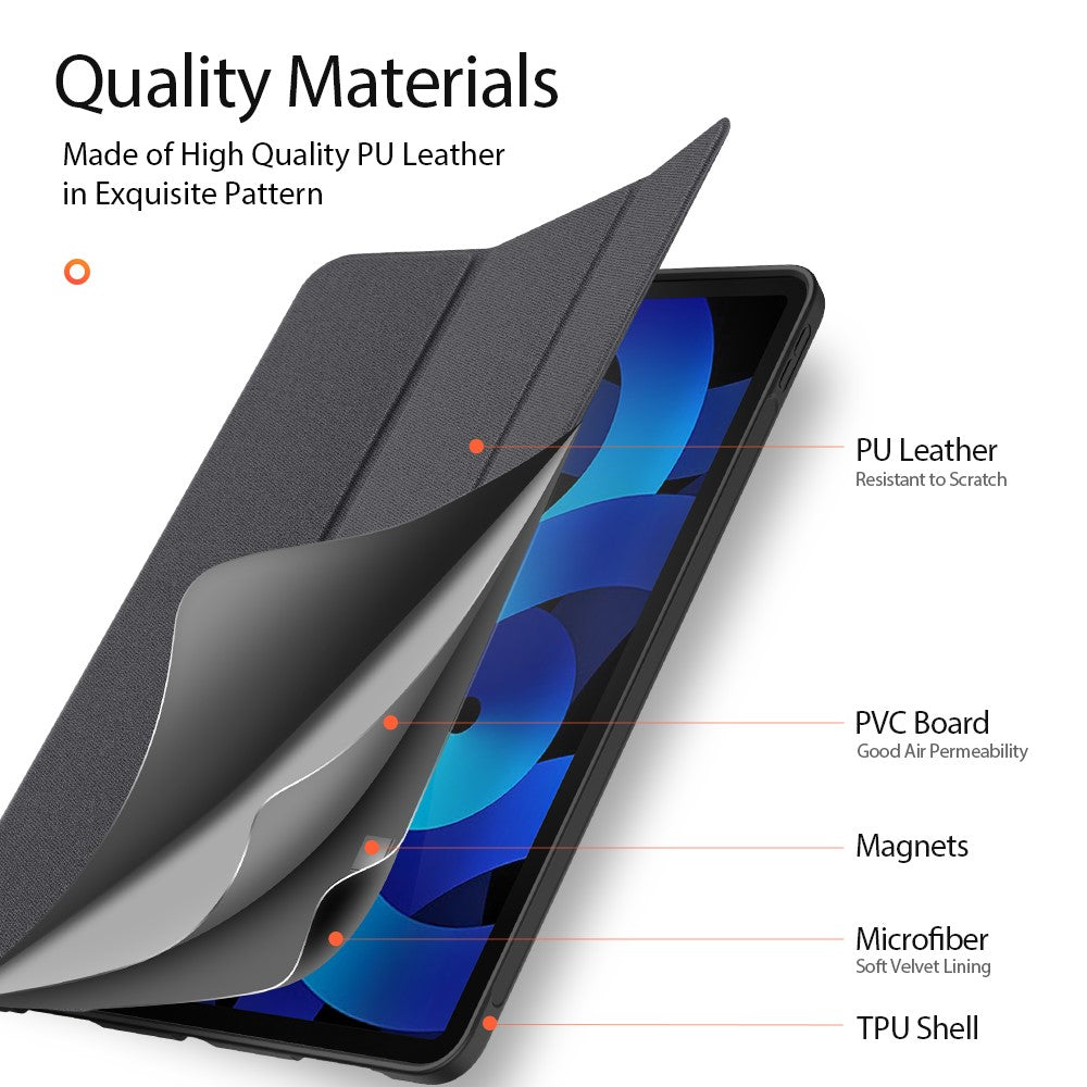 DUX-DUCIS-DOMO-Tri-Fold-Stand-PU-Leather-Tablet-Cover-for-iPad-Air-11-(2025)-/-(2024)-/-Air-(2020)-/-Air-(2022)-Black