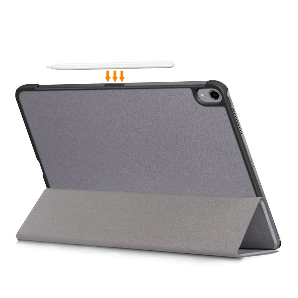 PU-Leather-Cover-for-iPad-Air-11-(2025)-/-(2024)-/-Air-(2020)-/-Air-(2022)-Tri-Fold-Stand-Folio-Tablet-Case-Grey