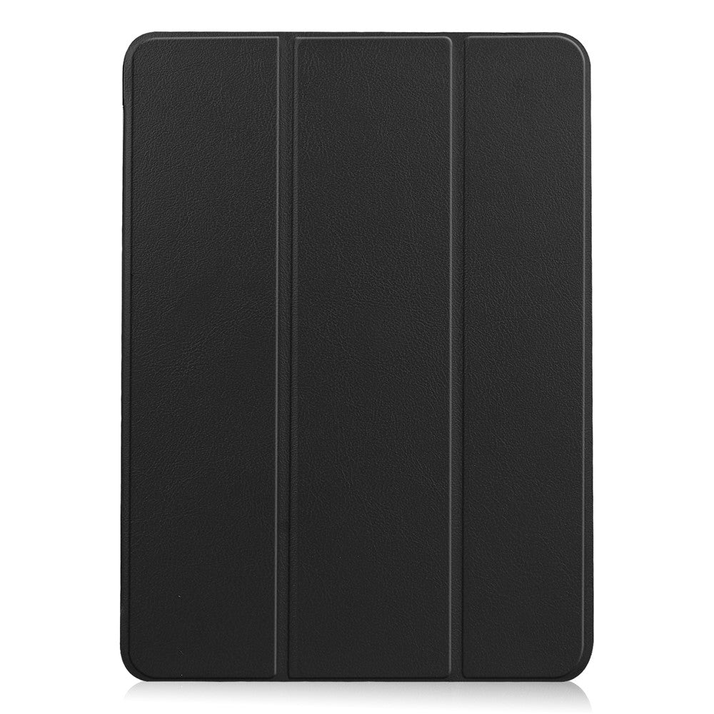 Litch-Skin-PU-Leather-Tri-Fold-Stand-Tablet-Case-for-iPad-Air-11-(2025)-/-(2024)-/-Air-(2022)-/-(2020)-Black