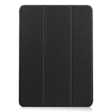 Litch-Skin-PU-Leather-Tri-Fold-Stand-Tablet-Case-for-iPad-Air-11-(2025)-/-(2024)-/-Air-(2022)-/-(2020)-Black