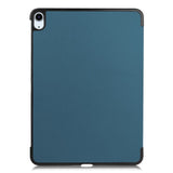 Litch-Skin-PU-Leather-Tri-Fold-Stand-Tablet-Case-for-iPad-Air-11-(2025)-/-(2024)-/-Air-(2022)-/-(2020)-Blackish-Green