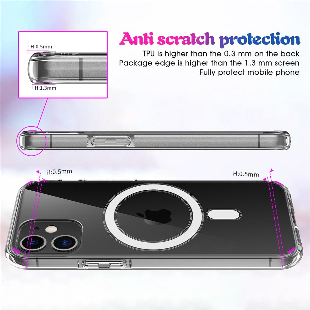 Anti-scratch-Clear-TPU-Phone-Protective-Back-Cover-Phone-Case-Shell-[Support-Wireless-Charge]-for-iPhone-12-Pro-/-iPhone-12