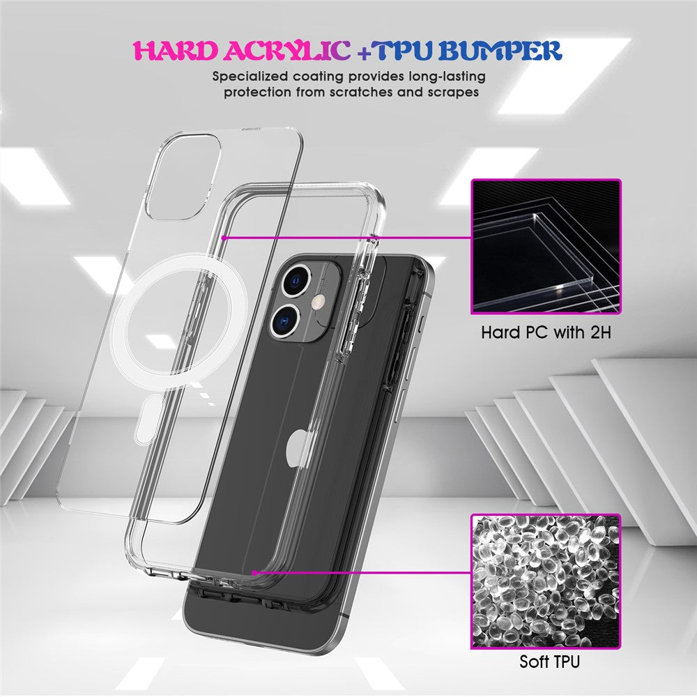 Anti-scratch-Clear-TPU-Phone-Protective-Back-Cover-Phone-Case-Shell-[Support-Wireless-Charge]-for-iPhone-12-Pro-/-iPhone-12