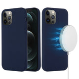 For-iPhone-12-Pro/12-Case-Compatible-with-MagSafe-Anti-Drop-Liquid-Silicone-Phone-Cover-Navy-Blue