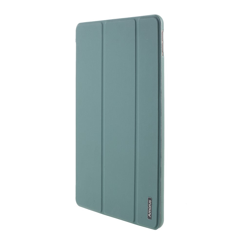 AMORUS-Tri-fold-Stand-Leather-Smart-Case-with-TPU-Back-Cover-for-iPad-10.2-(2021)/(2020)/(2019)-Green