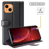 Genuine-Leather-Stand-Wallet-Phone-Case-for-iPhone-13-mini-5.4-inch-Mobile-Phone-Accessories-Black
