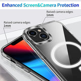 For-iPhone-13-6.1-inch-Compatible-with-MagSafe-Wireless-Charging-Hard-Acrylic+PC-Back-Soft-TPU-Case-TPU-Case-Corner-Protection-High-Impact-Protective-Clear-Cover