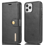 DG.MING-For-iPhone-13-Full-Protection-Anti-scratch-Split-Leather-Wallet-Detachable-2-in-1-Phone-Case-Black
