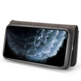 DG.MING-For-iPhone-13-Full-Protection-Anti-scratch-Split-Leather-Wallet-Detachable-2-in-1-Phone-Case-Black