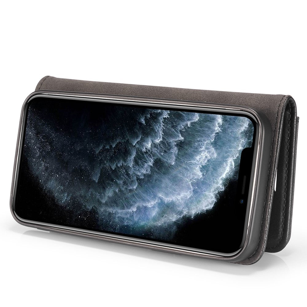 DG.MING-For-iPhone-13-Full-Protection-Anti-scratch-Split-Leather-Wallet-Detachable-2-in-1-Phone-Case-Black