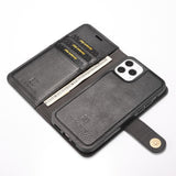 DG.MING-For-iPhone-13-Full-Protection-Anti-scratch-Split-Leather-Wallet-Detachable-2-in-1-Phone-Case-Black