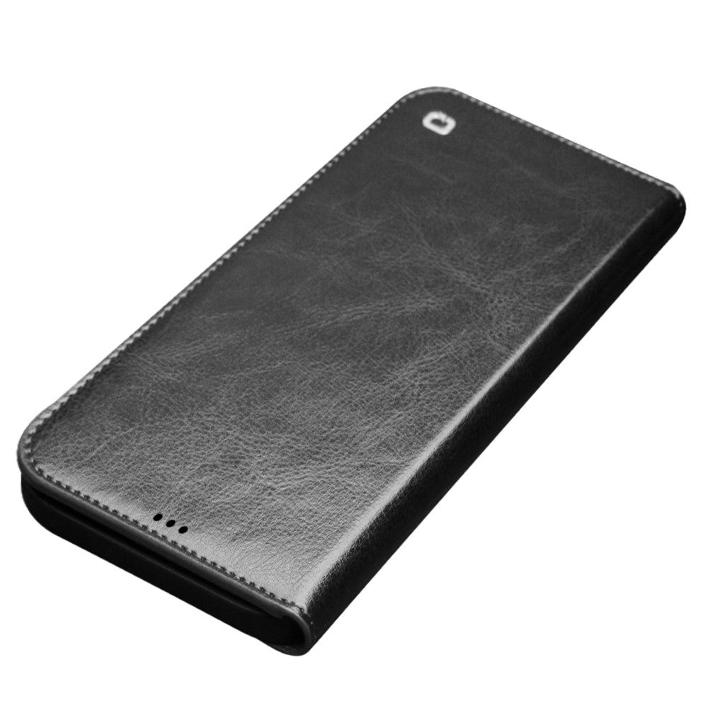 QIALINO-Top-Layer-Cowhide-Leather-Stand-Wallet-Cell-Phone-Cover-Protector-for-iPhone-13-Pro-Max-6.7-inch-Black