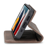 CASEME-013-Series-For-iPhone-13-mini-Magnetic-Auto-absorbed-Wallet-Stand-Leather-Phone-Case-Coffee