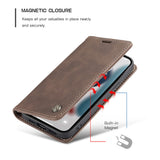 CASEME-013-Series-For-iPhone-13-mini-Magnetic-Auto-absorbed-Wallet-Stand-Leather-Phone-Case-Coffee