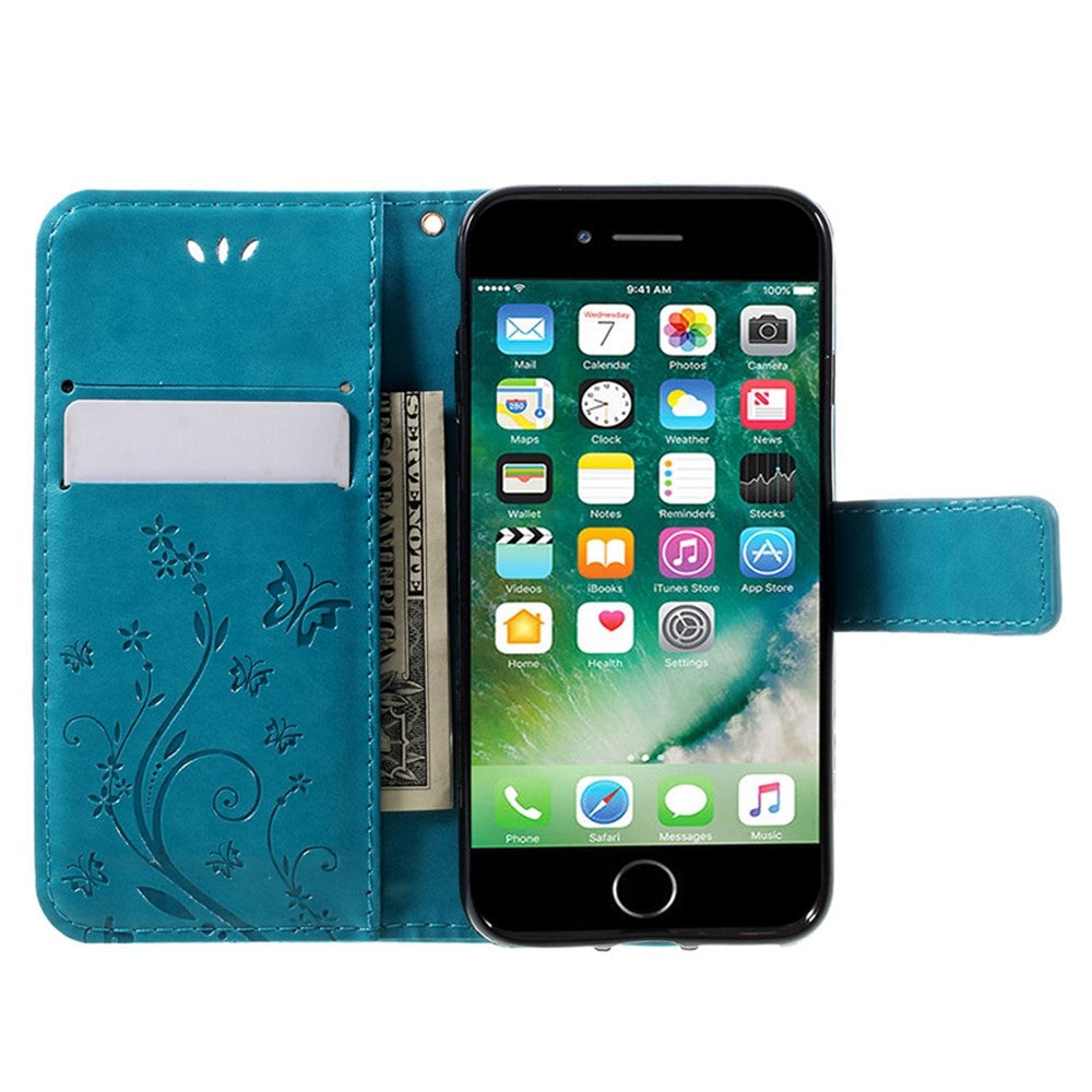 PU-Leather-Case-for-iPhone-SE-(2020)/SE-(2022)/8/7-4.7-inch-Phone-Wallet-Cover-with-Strap-Blue