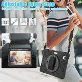 For-iPad-mini-(2024)-/-mini-(2021)-Hand-Band-Design-Hybrid-Tablet-Cover-360°-Swivel-Kickstand-Case-with-Shoulder-Strap-Black-/-Black