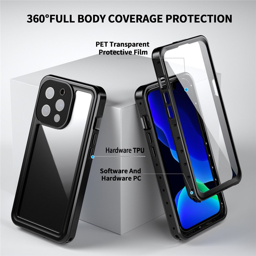 REDPEPPER-PRO-Series-Drop-proof-IP68-Waterproof-Scratch-Resistant-Transparent-Phone-Case-for-iPhone-13-Pro-6.1-inch