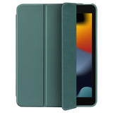 For-iPad-10.2-(2020)-/-(2019)-/-(2021)-Tri-fold-Stand-Protective-Case-Microfiber-Leather-+-TPU-+-Silicone-Auto-Wake-/-Sleep-Tablet-Shell-with-Pen-Slot-Dark-Green