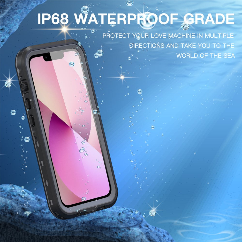 REDPEPPER-IP68-Waterproof-Anti-Scratch-Protective-Case-with-Kickstand-and-Lanyard-for-iPhone-13-6.1-inch-Compatible-with-Magsafe-Magnetic-Charging-Black