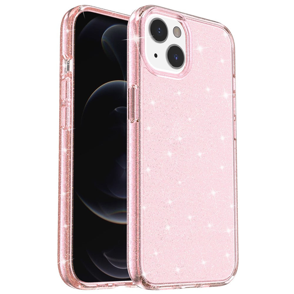 For-iPhone-15-Bump-Proof-Protective-Case-Sparkly-Glitter-Hard-PC-+-Soft-TPU-Phone-Cover-Pink