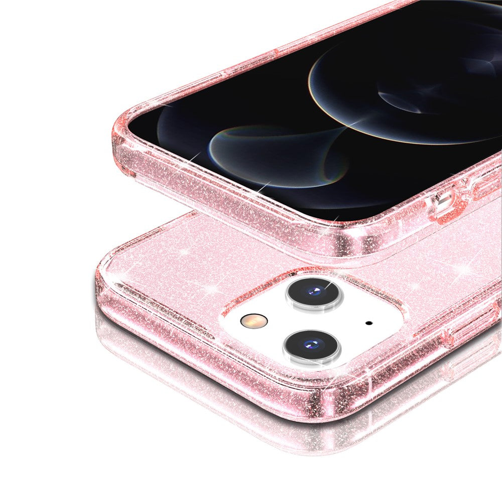 For-iPhone-15-Bump-Proof-Protective-Case-Sparkly-Glitter-Hard-PC-+-Soft-TPU-Phone-Cover-Pink
