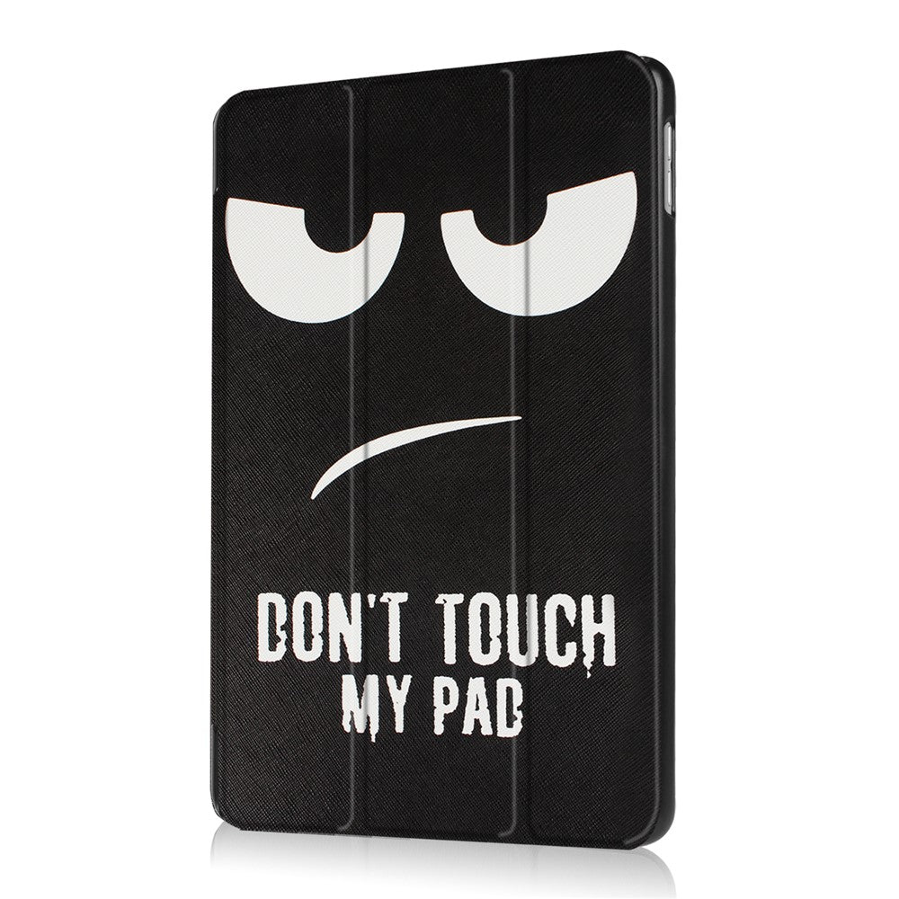 Tri-fold-Stand-Leather-Case-Pattern-Printing-Smart-Wake/Sleep-Design-for-iPad-9.7-(2018)-/-9.7-(2017)-Do-Not-Touch-My-Pad