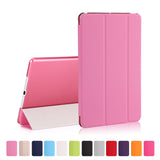 For-iPad-9.7-inch-(2018)-/-(2017)-Magnetic-Tri-Fold-Stand-Leather-Case-Smart-Awake-/-Sleep-Tablet-Cover-Pink