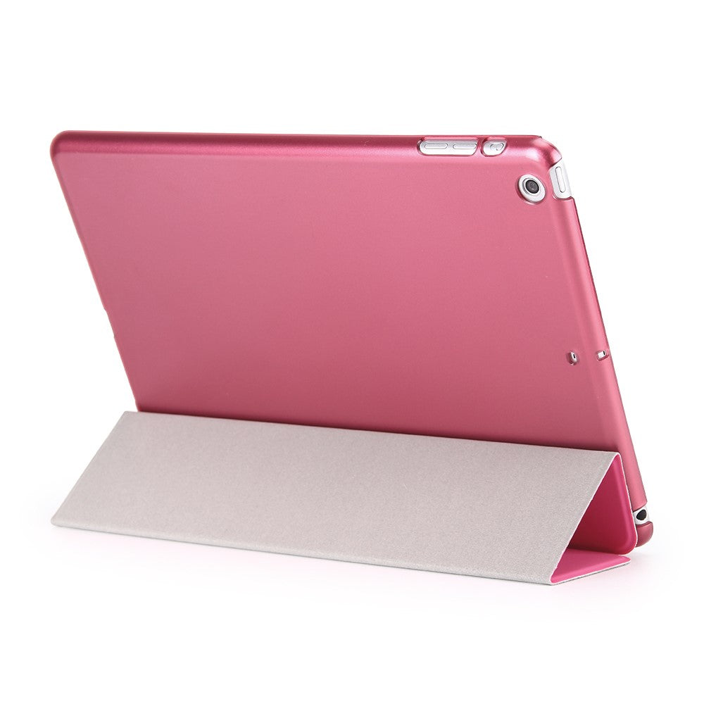 For-iPad-9.7-inch-(2018)-/-(2017)-Magnetic-Tri-Fold-Stand-Leather-Case-Smart-Awake-/-Sleep-Tablet-Cover-Pink
