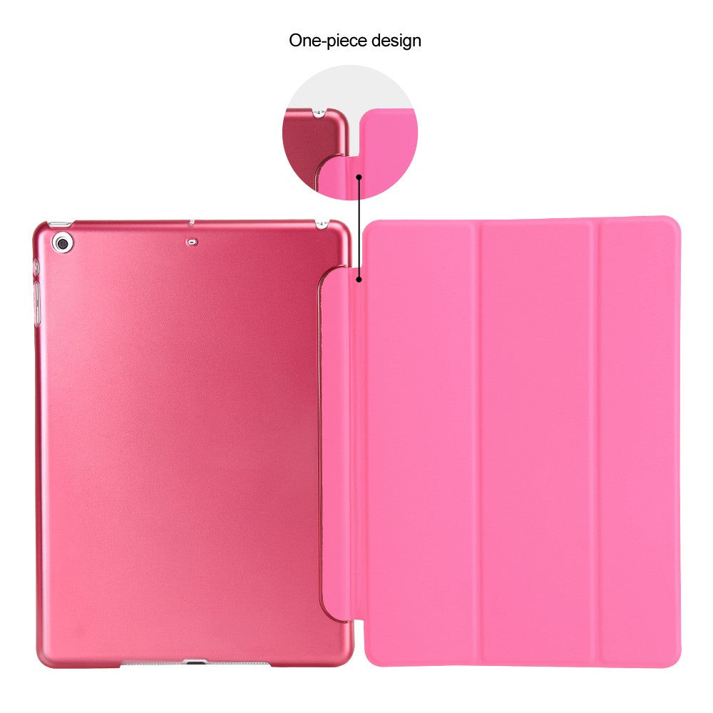 For-iPad-9.7-inch-(2018)-/-(2017)-Magnetic-Tri-Fold-Stand-Leather-Case-Smart-Awake-/-Sleep-Tablet-Cover-Pink