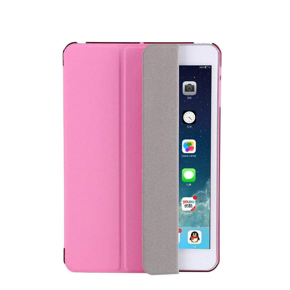 For-iPad-9.7-inch-(2018)-/-(2017)-Magnetic-Tri-Fold-Stand-Leather-Case-Smart-Awake-/-Sleep-Tablet-Cover-Pink