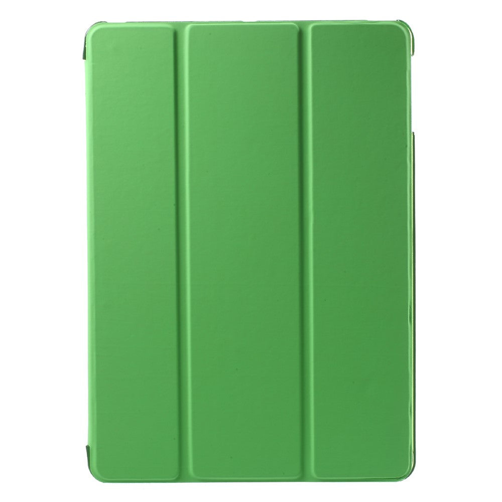 For-iPad-9.7-inch-(2018)/(2017)-Tablet-Cover-Tri-fold-Stand-PU-Leather-+-PC-Protective-Case-Green
