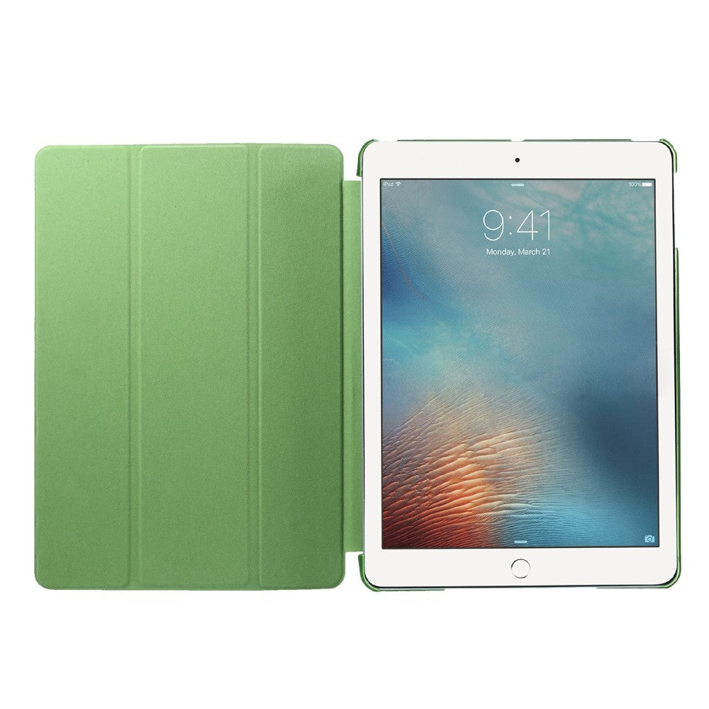 For-iPad-9.7-inch-(2018)/(2017)-Tablet-Cover-Tri-fold-Stand-PU-Leather-+-PC-Protective-Case-Green