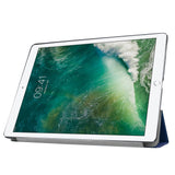 For-iPad-Pro-12.9-(2017)-PU-Leather-Ultra-Thin-Tri-fold-Stand-Auto-Sleep/Wake-Tablet-Cover-Dark-Blue