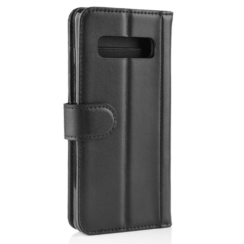 For-Samsung-Galaxy-S10-Phone-Cases-Genuine-Split-Leather-Wallet-Mobile-Cover-Stand-Black